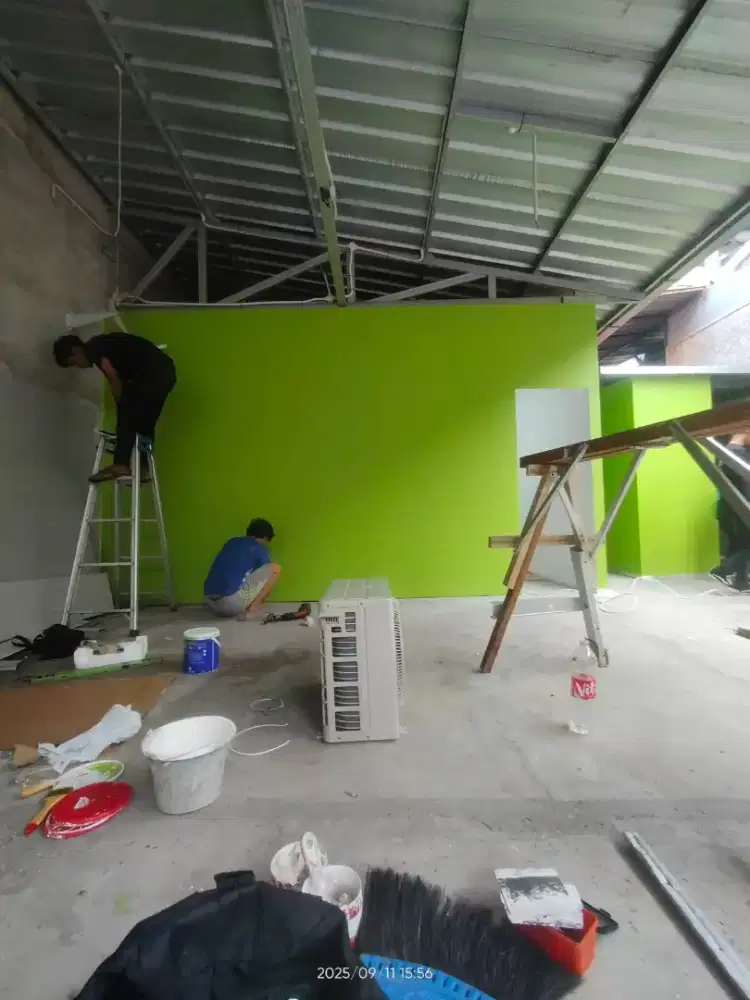 Dekorasi gypsum penyekat ruangan kantor