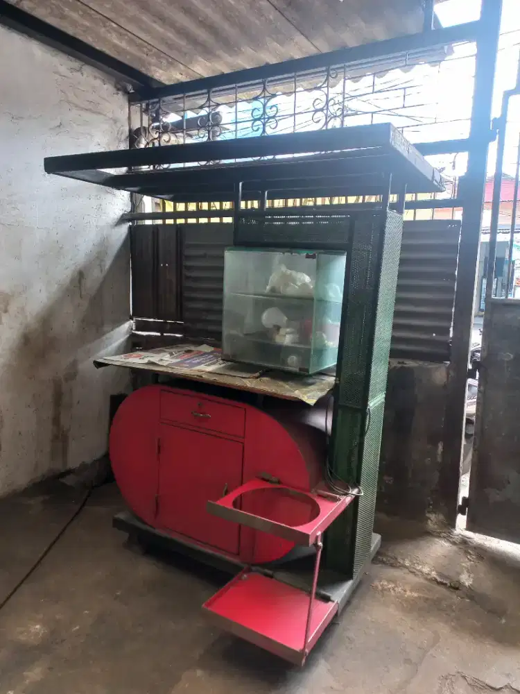 Gerobak/ stand food untuk dagang kaki lima ada tempat kompor