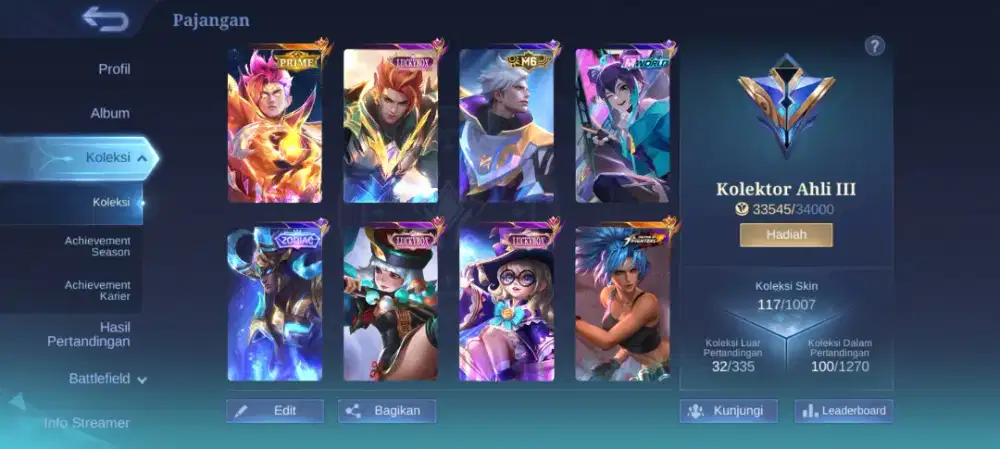 Akun ML - Mobile Legend - Eks Glory