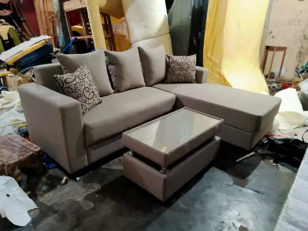 Obral sofa L harga murah langsung pembuat sofa