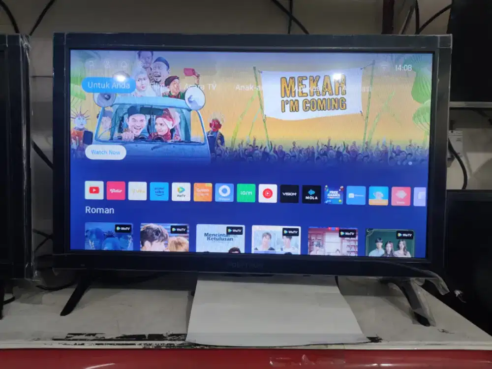 Smart tv Polytron ukuran 24inc bisa wifi barang baru