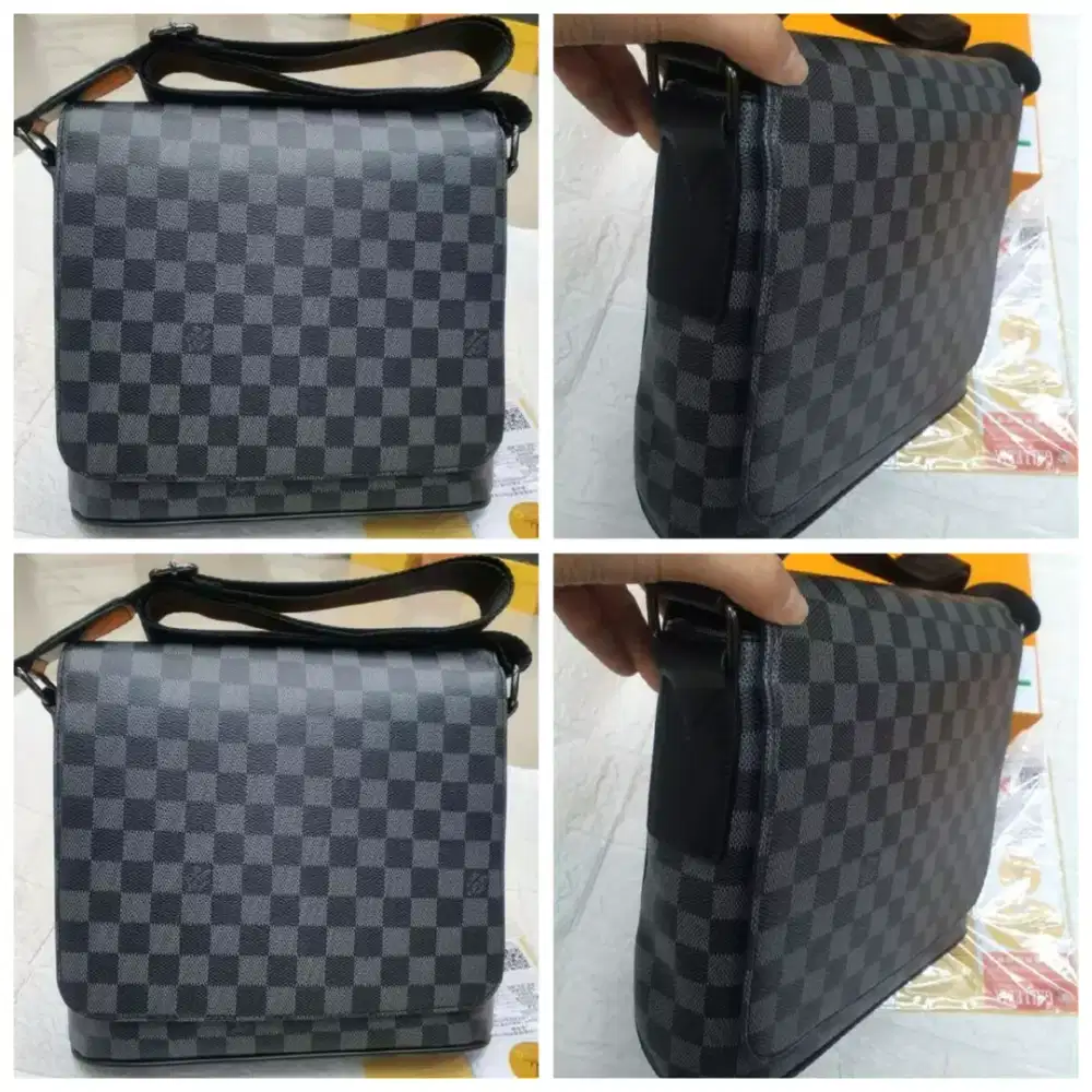 TAS SELEMPANG Messenger lv bag PRIA damier graphite