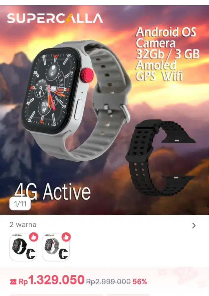 Smartwatch Supercalla 4G Active Android Second Like New
