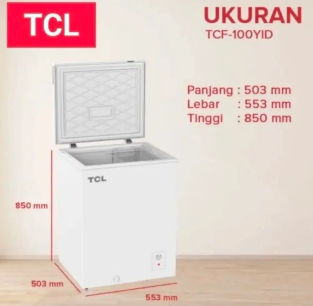Frezzer box TCL 100liter