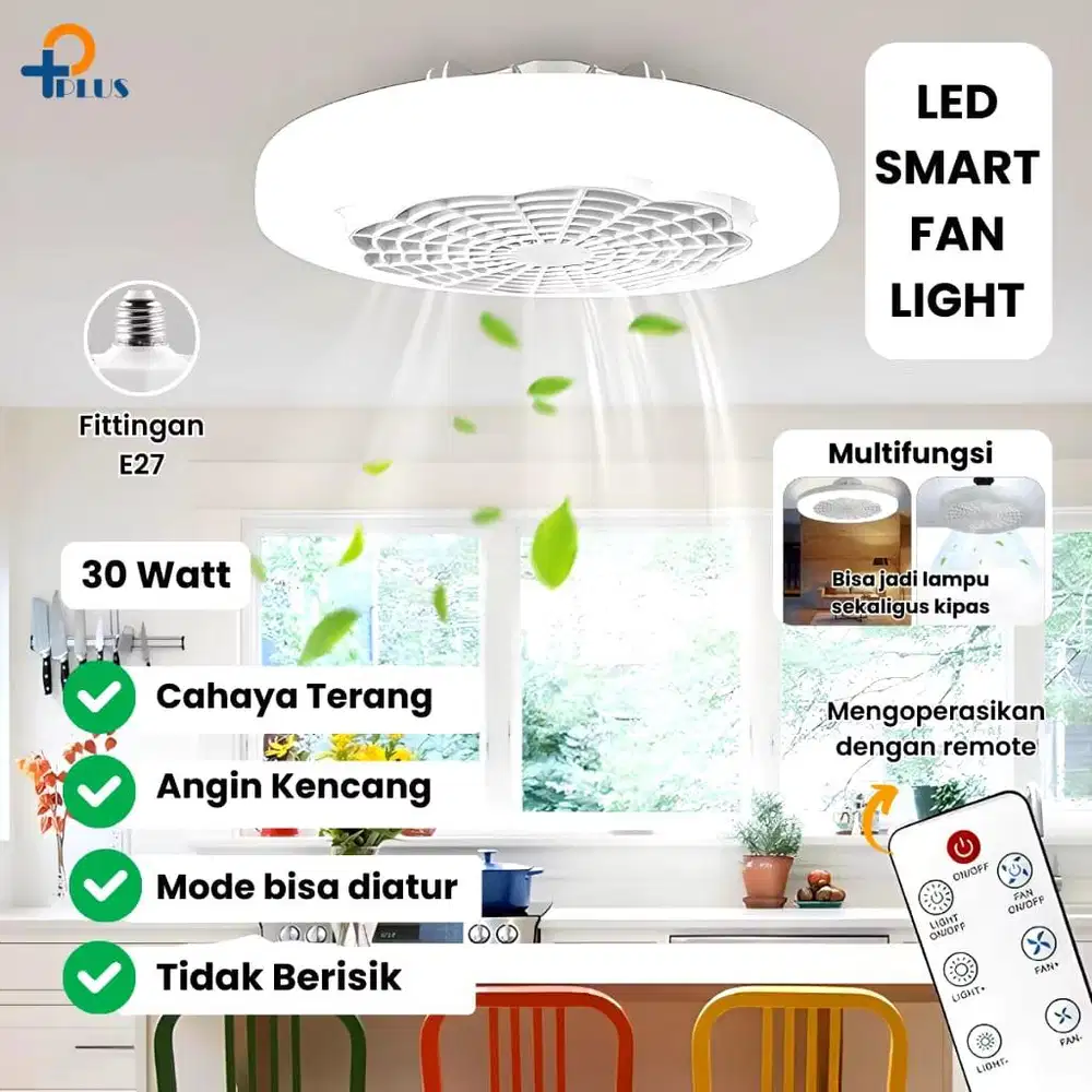 Ready stok  Lampu Kipas Angin remote