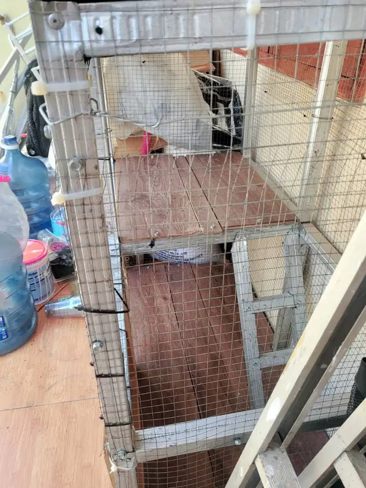 Kandang Kucing Anjing Burung Hamster JUMBO 2 tingkat alas Parkit