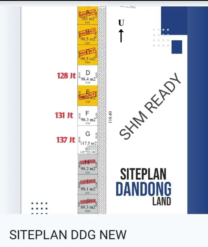 Di Jual Tanah Kavling Ready SHM bisa Cash tempo di Dandong Blitar