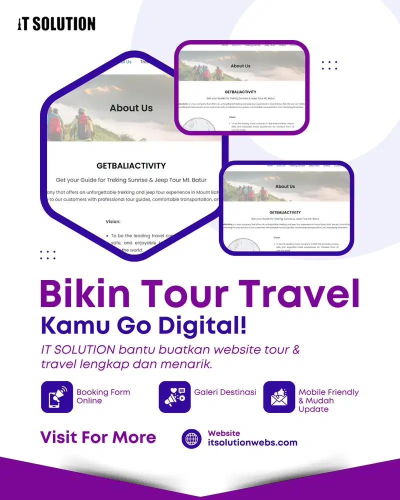 Jasa Pembuatan Website Tour & Travel – Modern & Responsif