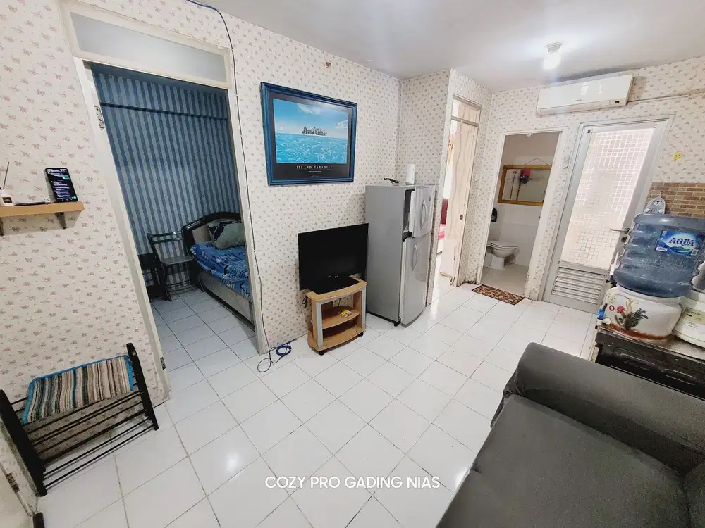 DISEWAKAN MURAH APARTEMEN GADING NIAS 2 KMR FURNISH LT RENDAH