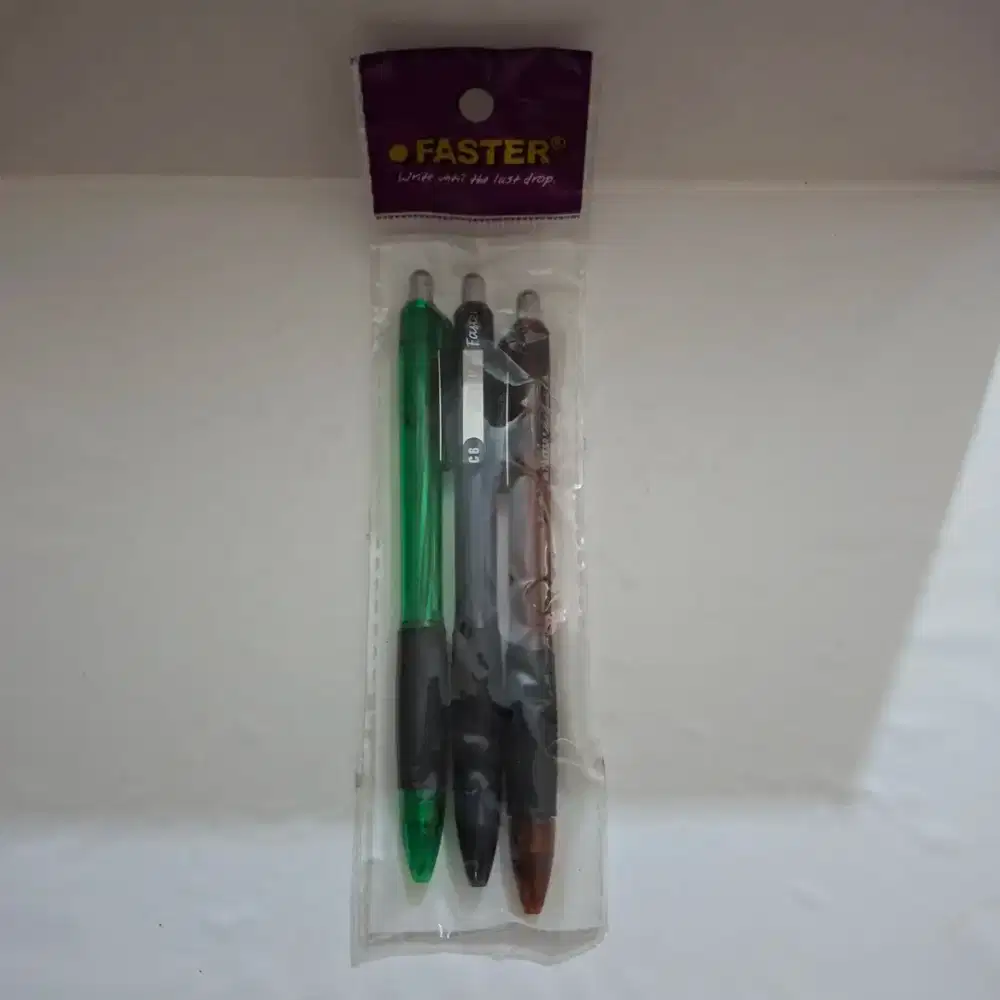 HARGA PROMO: Pen/ Bolpen/ Pulpen Faster High Grade C6 (3 pcs)