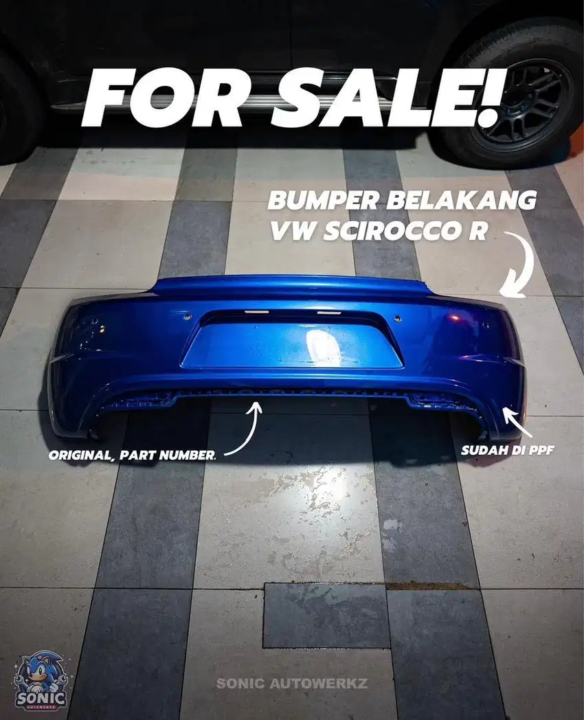 BUMPER BELAKANG VW SCIROCCO R PART NUMBER MULUS ORIGINAL COPOTAN