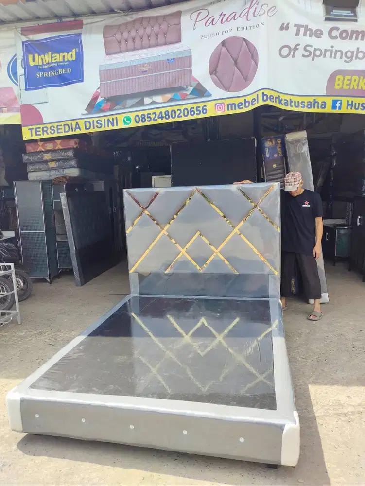 DIVAN SET/RANJANG + SANDARAN LES X GOLD 160X200