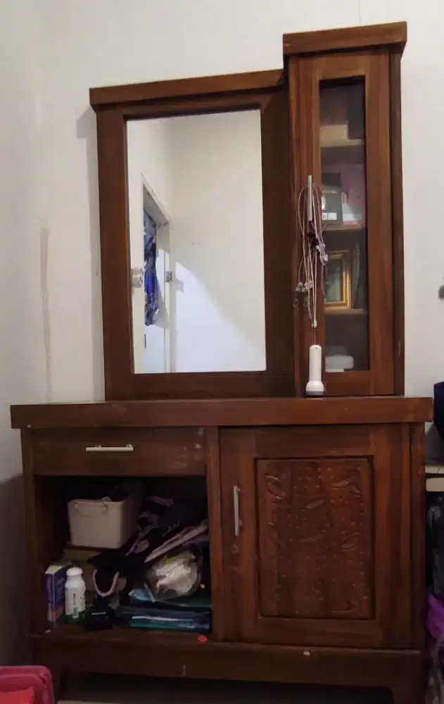 Meja Rias Kayu Jati Asli