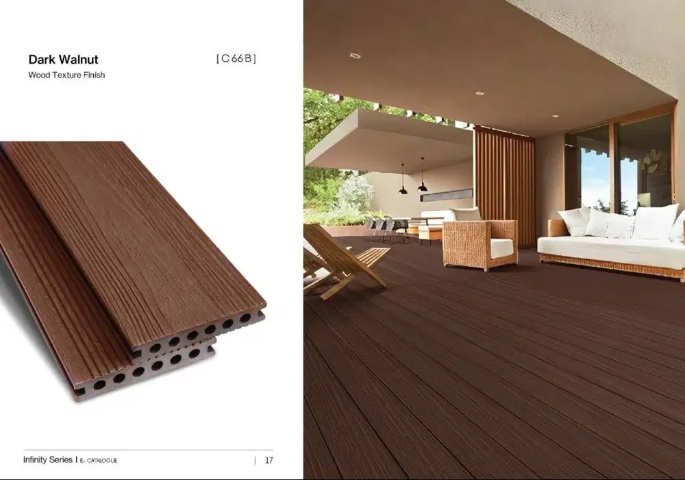 Lantai Decking WPC Outdoor Infinity Series Tebal 23mm Tahan Rayap