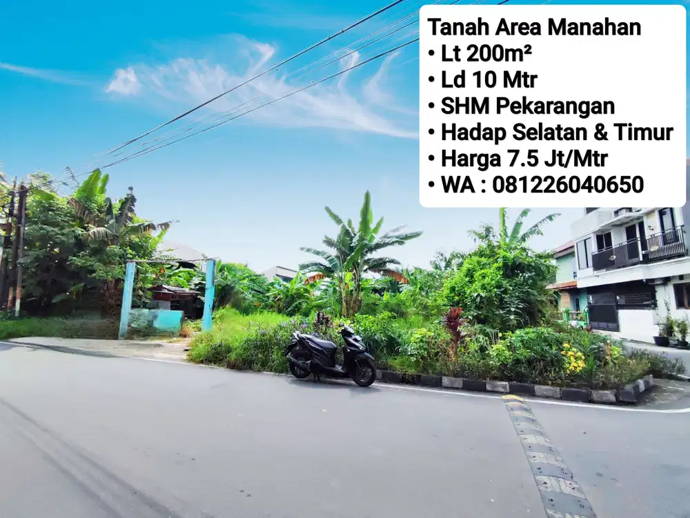Jual Tanah Area Dekat Manahan, Dekat Sumber, Banyuanyar, Pintu Tol