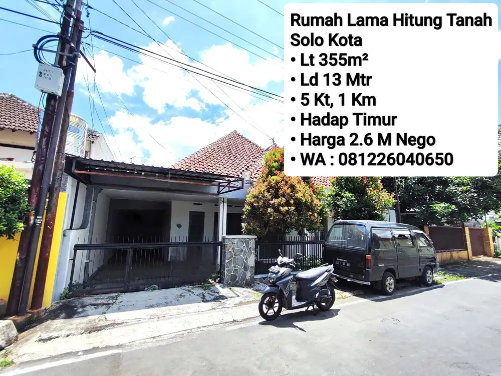 Rumah Hitung Tanah Area Solo Kota Dekat Paragon, Solo Grand Mall