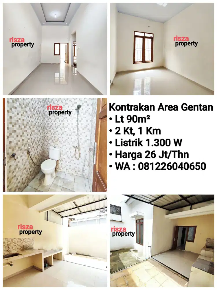 Sewa Rumah Di Dalam Perum Cluster Area Gentan, Akses Simpangan 4 Mobil