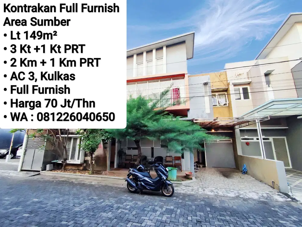 Sewa Rumah Full Furnish Area Sumber Solo, Dekat Pintu Tol, Manahan