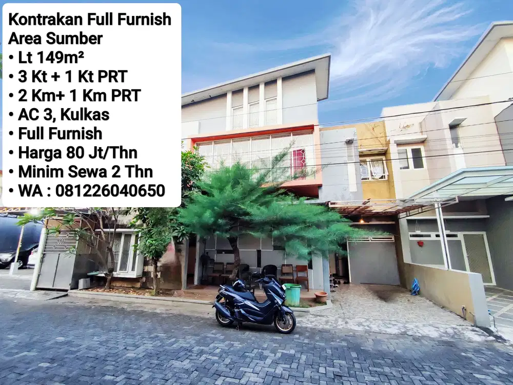 Sewa Rumah Full Furnish Area Sumber Solo, Dekat Manahan, Jajar