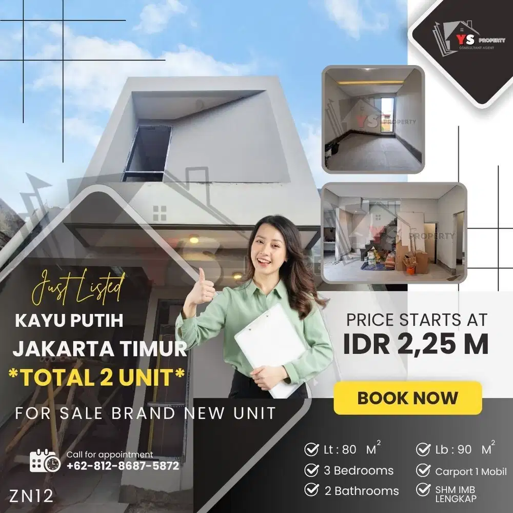 KAYU PUTIH JAKTIM RUMAH BARU MODERN MINIMALIS 2 LT PROGRESS 95% ZN12