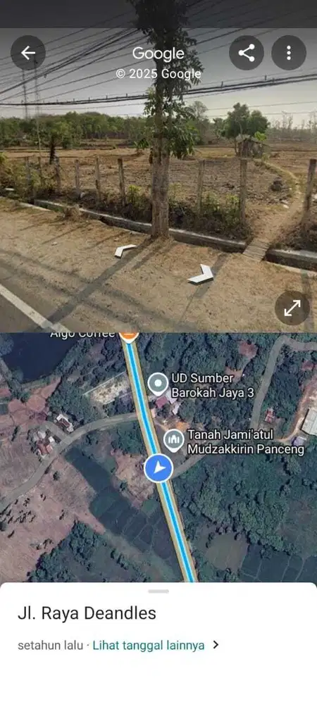 Tanah luas 120 HA harga 750 ribu permeter di Panceng, Kabupaten Gresik