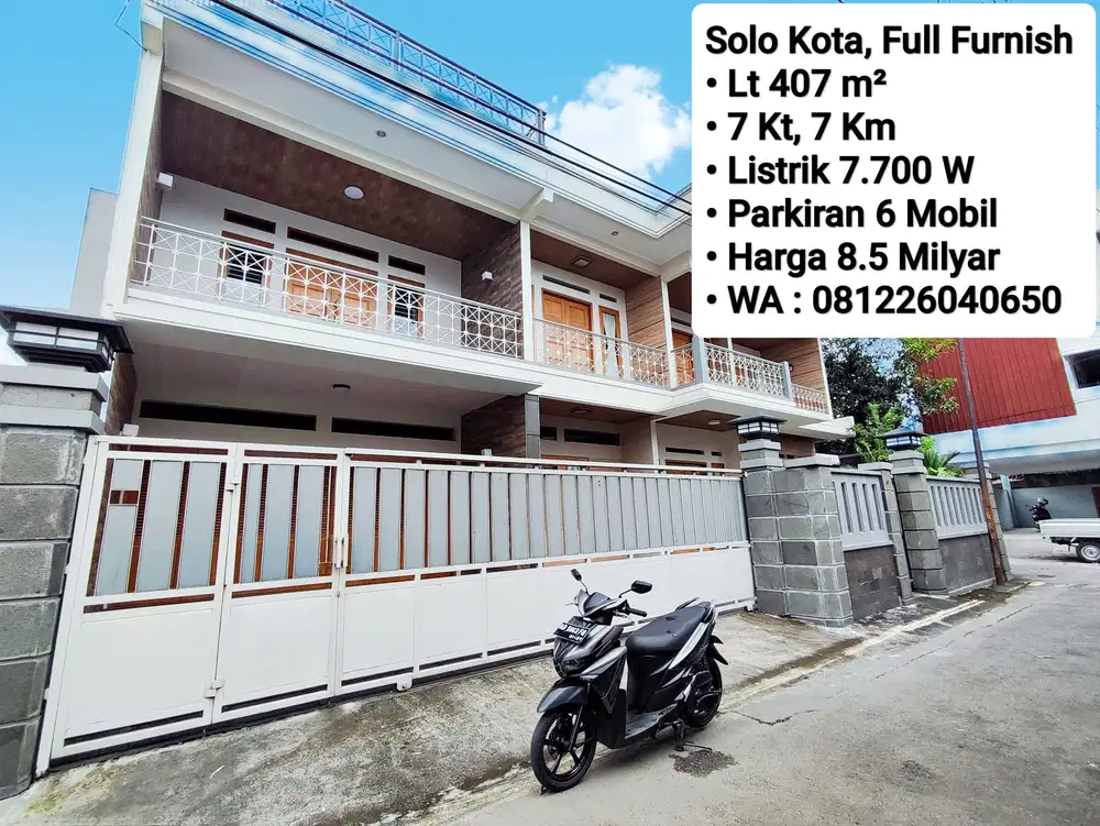 Jual Rumah Baru Selangkah Ke Jln Slamet Riyadi Solo Full Furnish