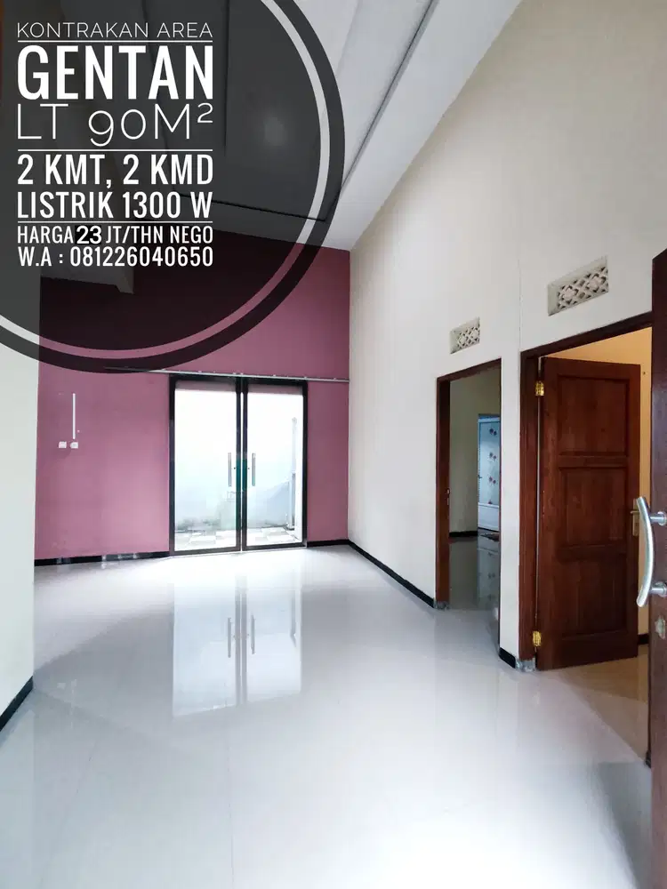 Sewa Rumah Di Perum Area Gentan,  Dekat Laweyan, Purwosari, Solo Baru