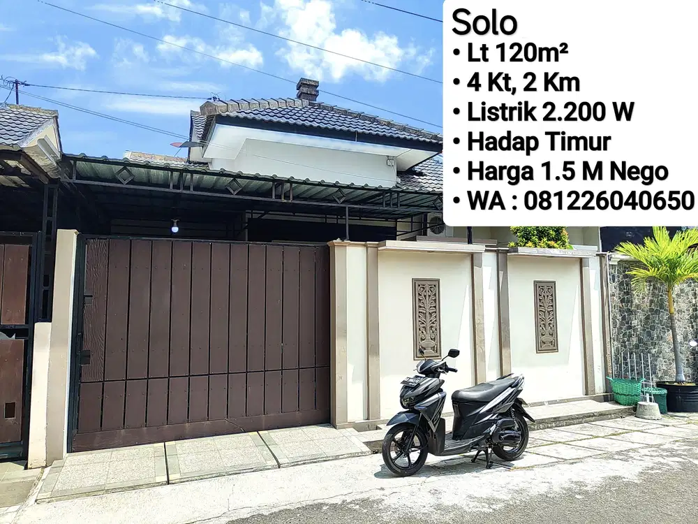 Jual Rumah Siap Huni Area Jajar Solo, Dekat Manahan, Alila,Fajar Indah