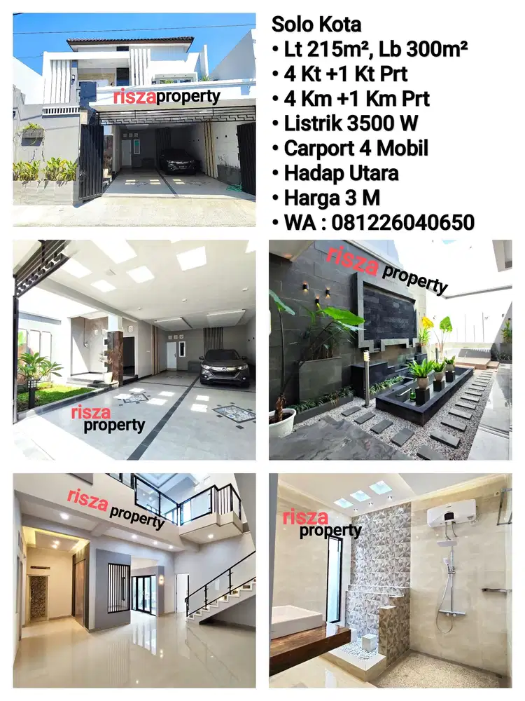 Jual Rumah Mewah dan Baru Area Solo Mojosongo Banjarsari, Dekat Dr.Oen