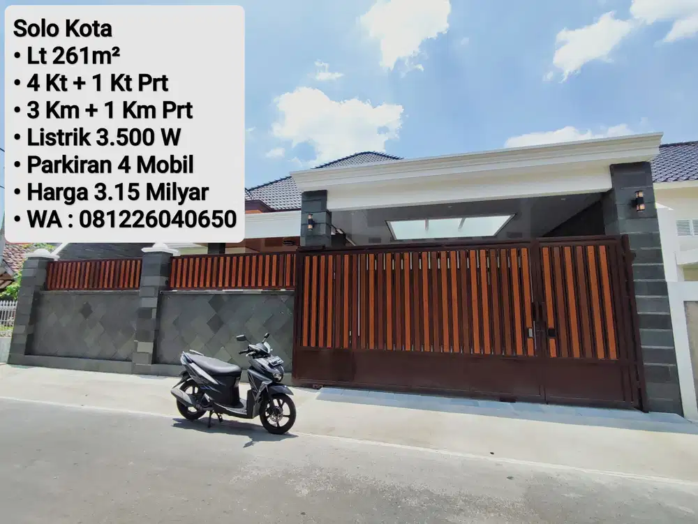 Jual Rumah Baru Gress Area Solo Kota Dekat Manahan Solo