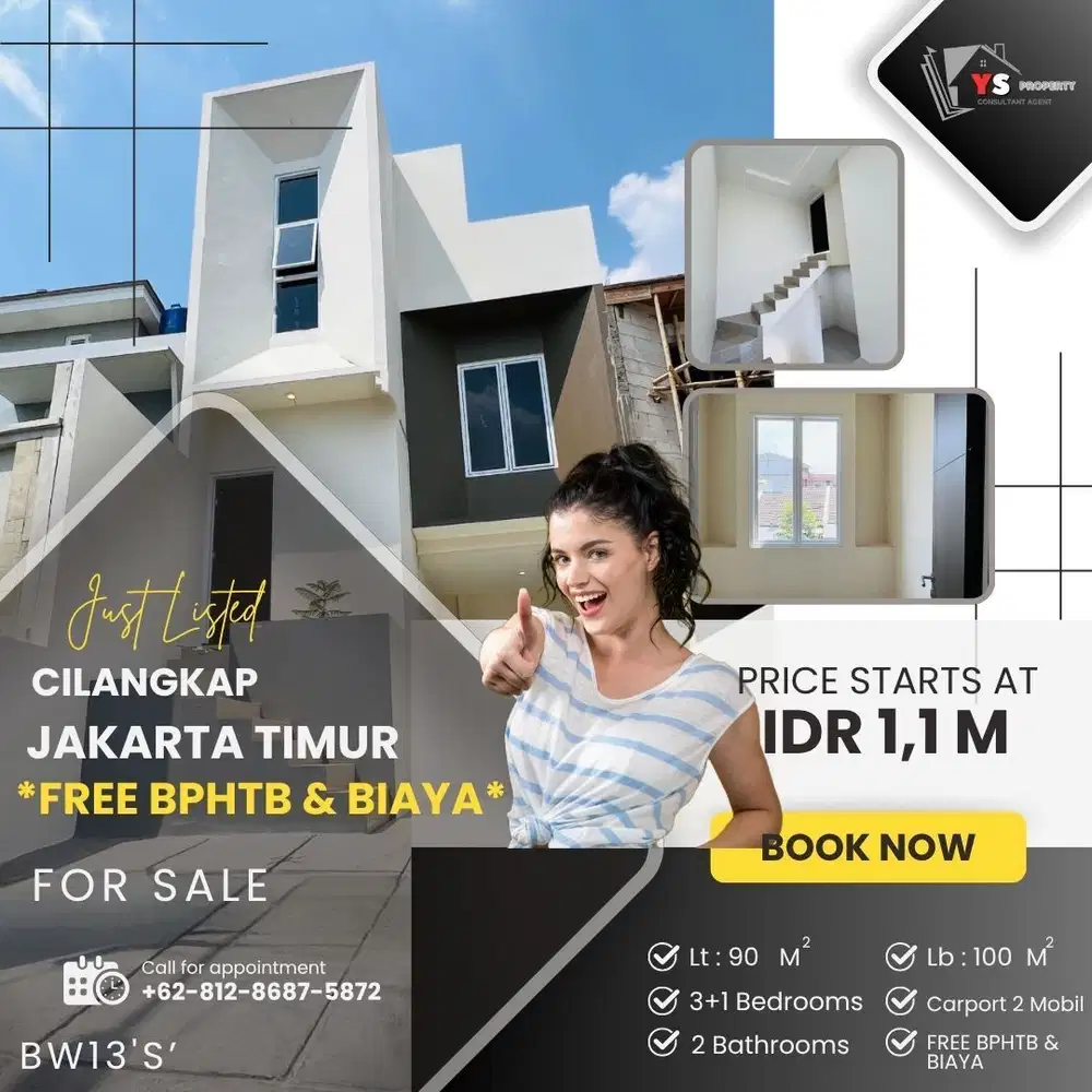 CILANGKAP JAKTIM RUMAH BARU 3 LT DP 0 BEBAS BIAYA BIAYA S