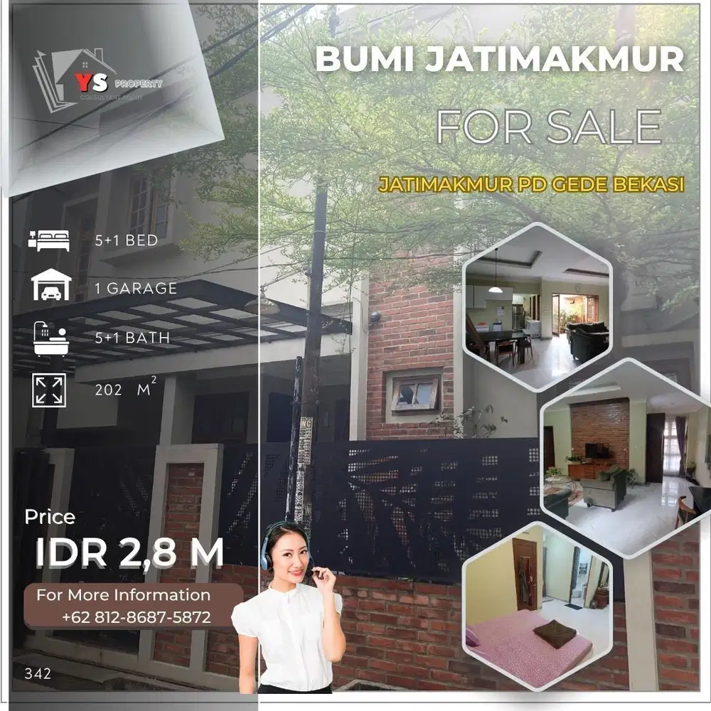 BUMI  JATIMAKMUR PD GEDE RUMAH 2 LT THN2023 LEBAR MUKA 10. 342