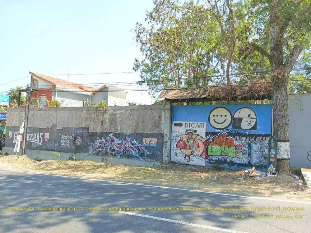 Harga Paling Murah Jalan Solo-Tawangmangu Karang Anyar Gudang&Tanah