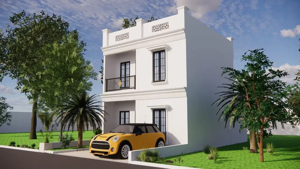 Rumah baru di jakarta selatan hadap jalan utama, lingkungan  nyaman.