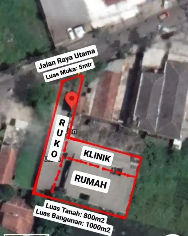 Dijual Tanah Soreang Warung Lobak dipinggir jalan ramai.