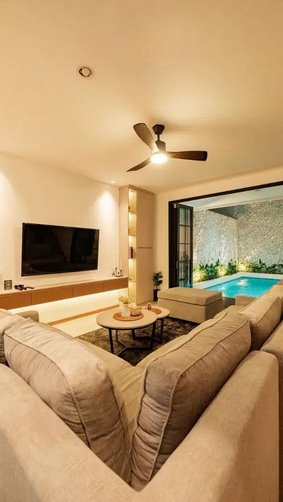 Rumah Mewah Cluster Bali Garden City View Swimming Pool