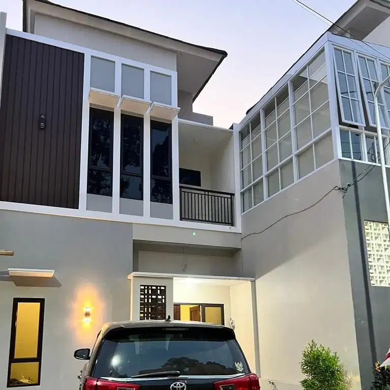 Rumah modern minimalist cluster di pudak payung