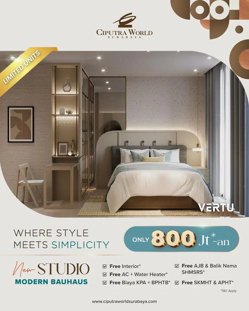 Apartment Ciputra World Type Studio Full Furnished Unit Terbatas !