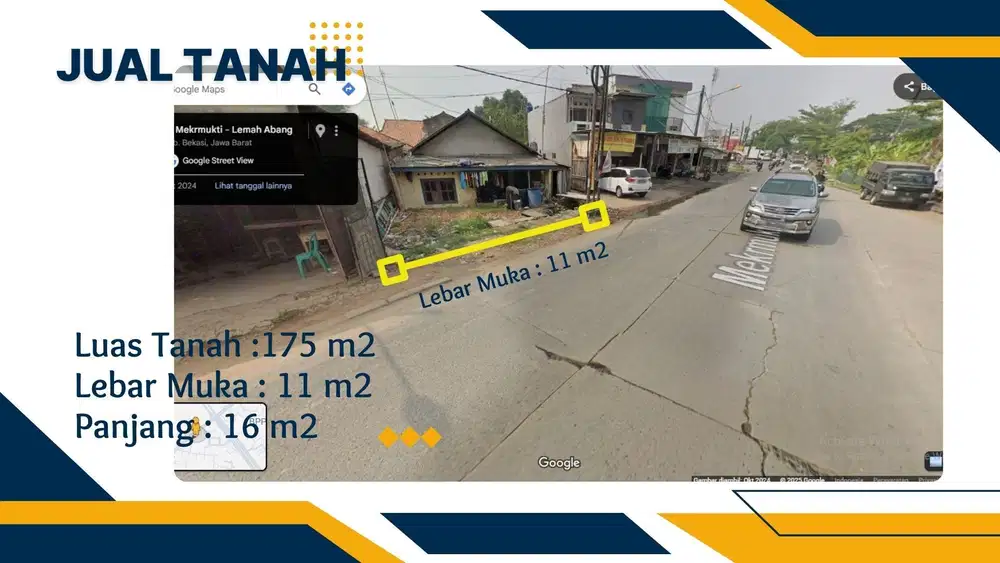 JUAL TANAH PINGGIR JALAN LEMAHABANG-CIBARUSAH CIKARANG BEKASI