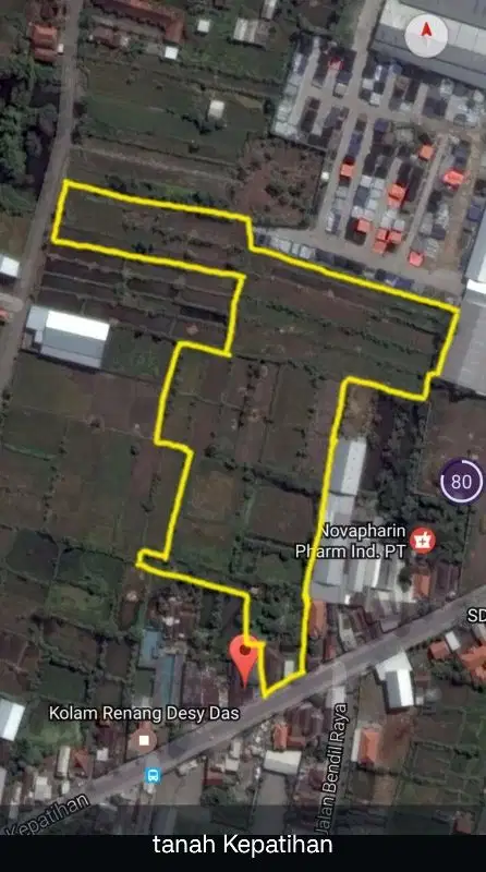 Dijual Tanah 2.6 ha di Kepatihan Gresik