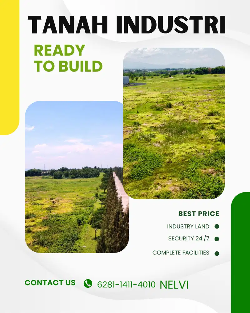 Dijual Cepat Tanah Industri Untuk Gudang dan Pabrik di Cikarang