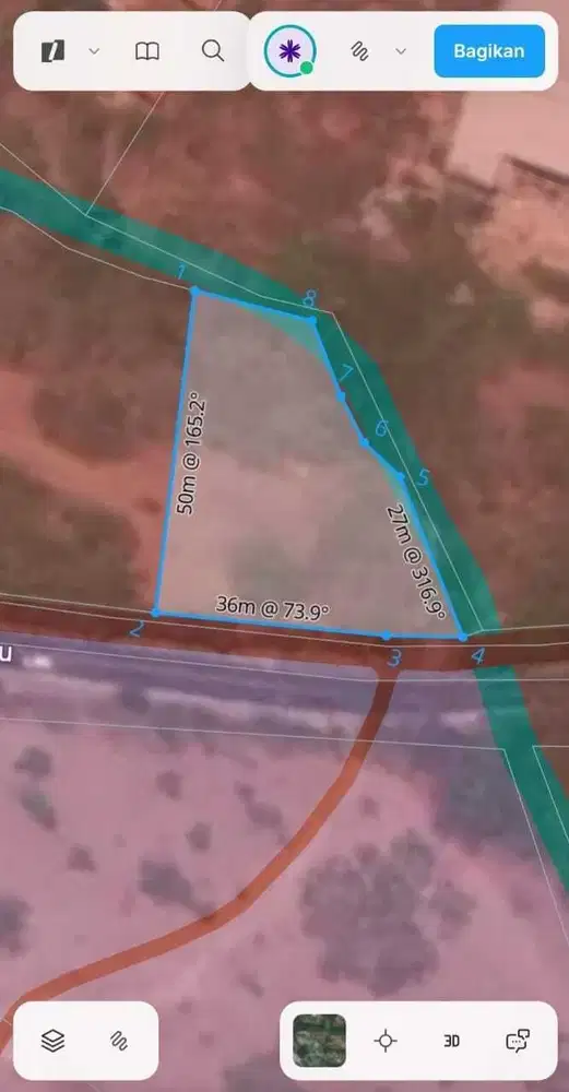 Tanah Komersial 1600m2 Dekat Pantai Surfing Uluwatu Bali