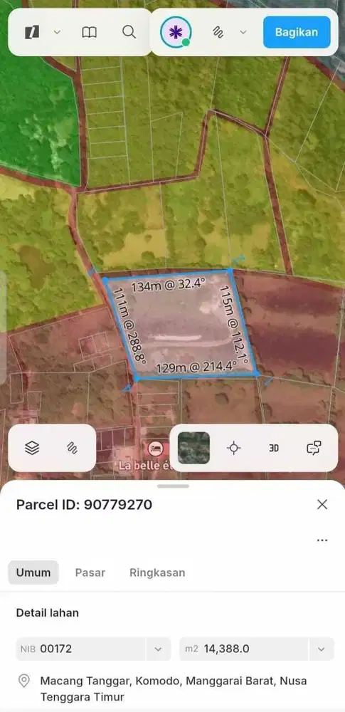 Tanah Eksklusif 1,4 Hektar Dekat Pantai di Labuan Bajo