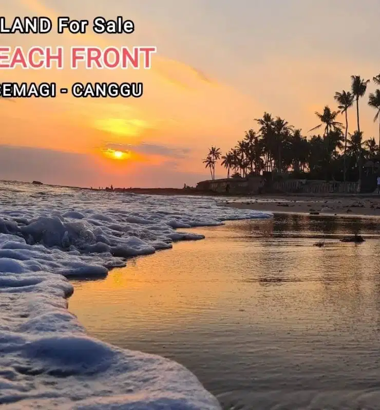 Tanah los pantai Cemagi, kontur datar, lebar pantai 60 meter