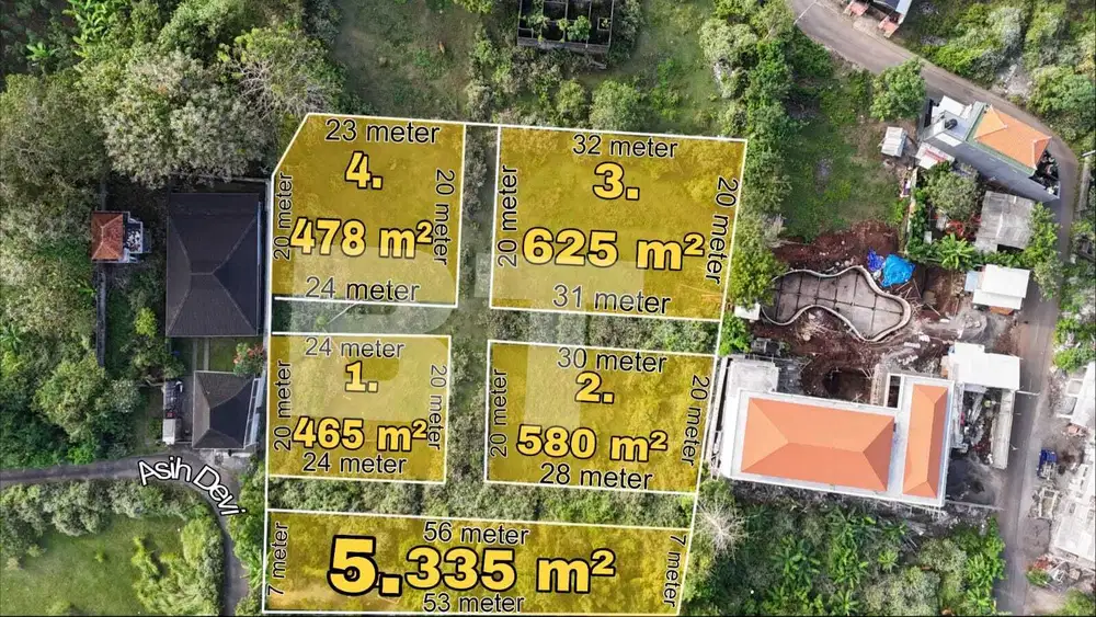 Tanah Hook Termurah Zona Kuning Dekat Pantai Pandawa