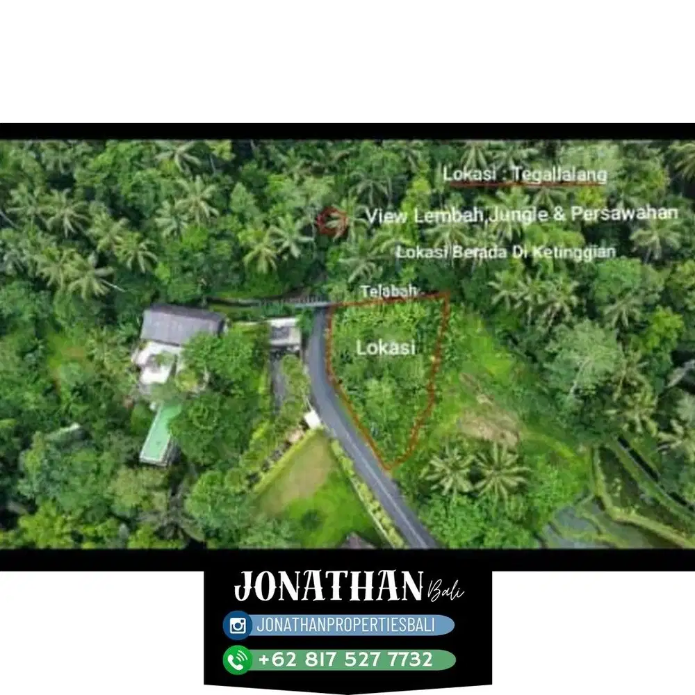 Dijual Tanah Pinggir Jalan – Lokasi Strategis di Keliki, Ubud
