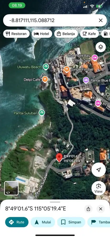 Tanah Langka 150 Meter dari Pantai Suluban, Uluwatu - Thumbnail 10