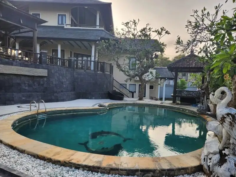 Villa full view laut di pantai pabean Ketewel, Gianyar, Halaman luas
