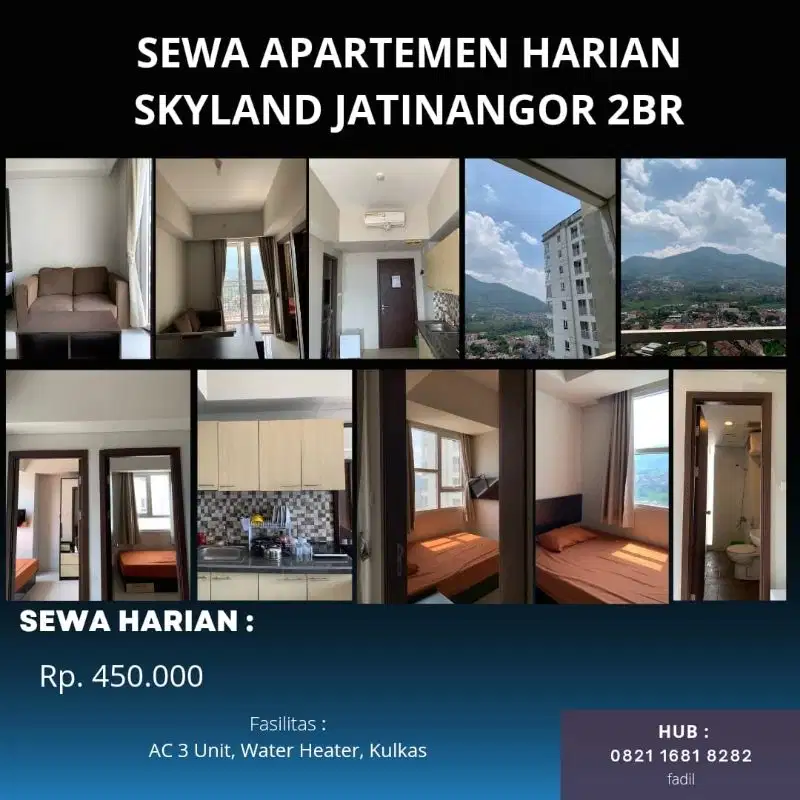 Sewa Harian Apartement Skylance 2BR Jatinangor Harga Sewa Termurah