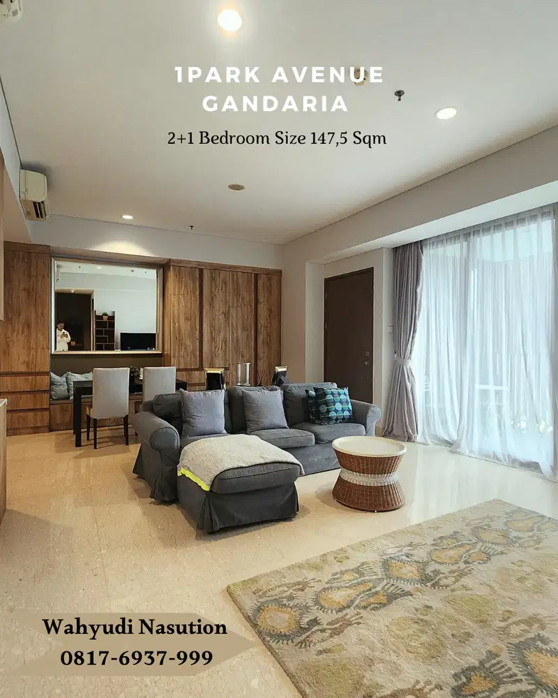 Disewakan Apartemen 1Park Avenue Special 2+1 Bedroom